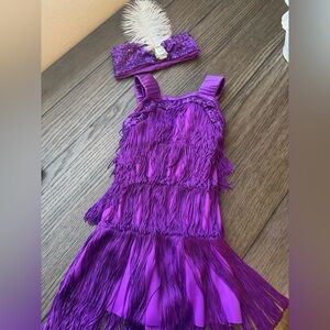 Weissman Radiant Purple Fringe Dance Costume